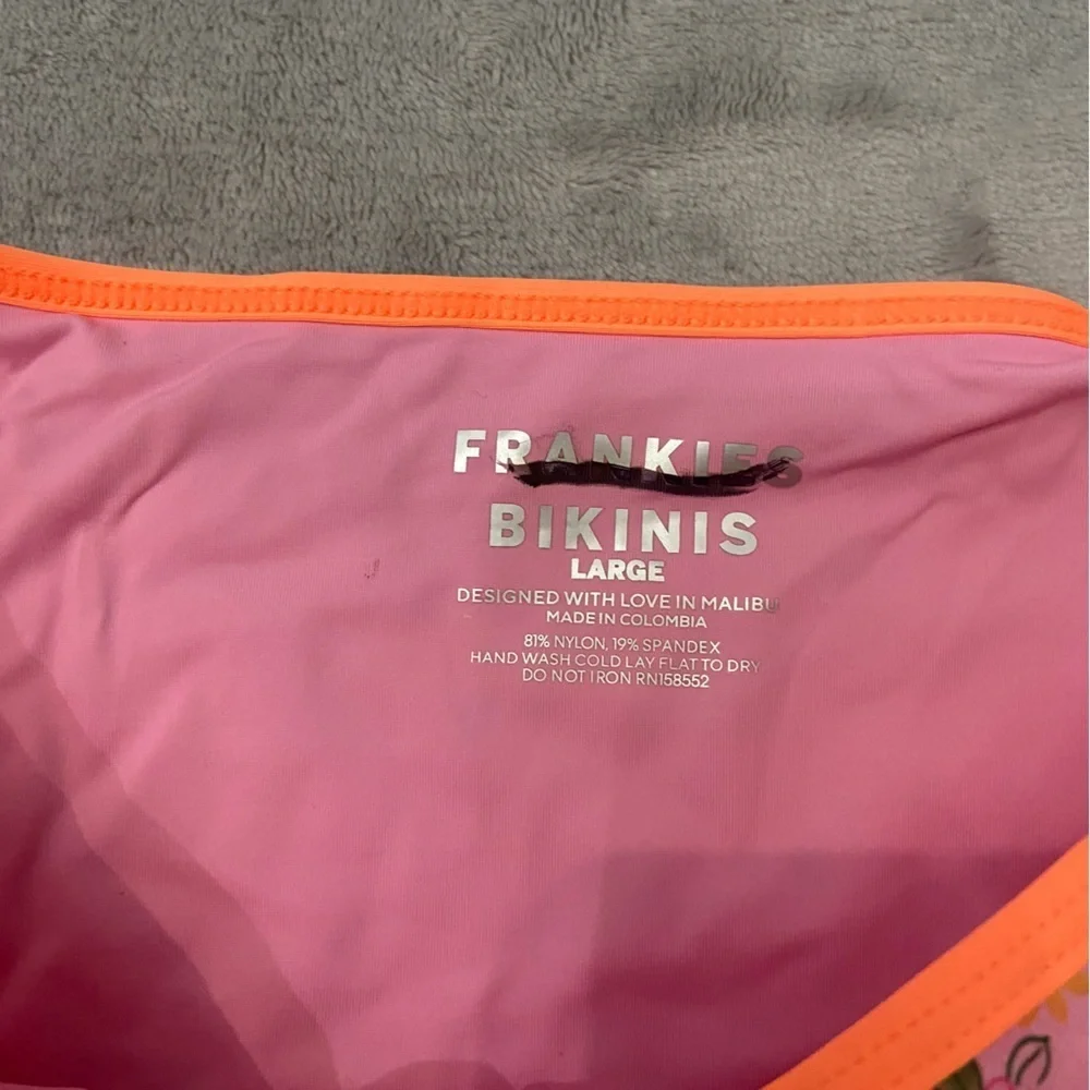 New! Frankies Bikinis Full Moon Floral Bikini Bottom in Queens Bath 10732